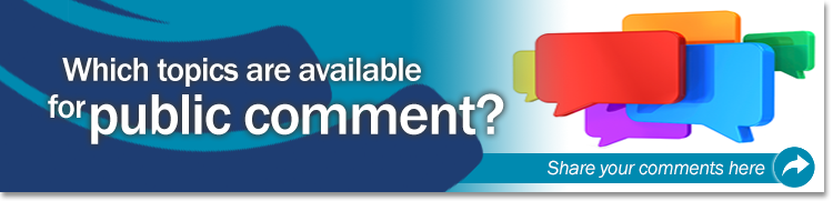 Which Topics Are Available for Public Comment Banner