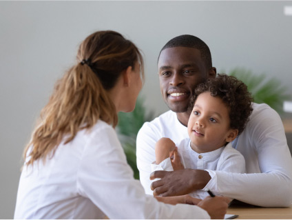 parents with young child