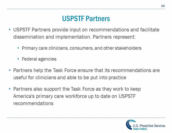 Understanding How the USPSTF Works USPSTF 101 United States