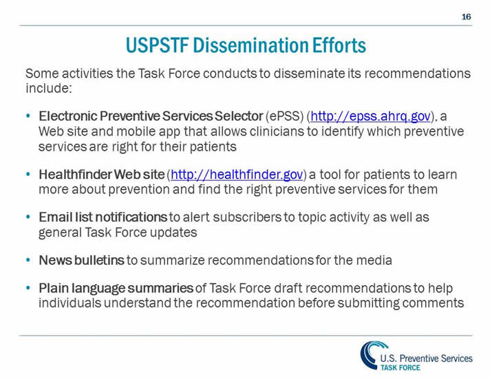 Understanding How the USPSTF Works USPSTF 101 United States Preventive Services Taskforce