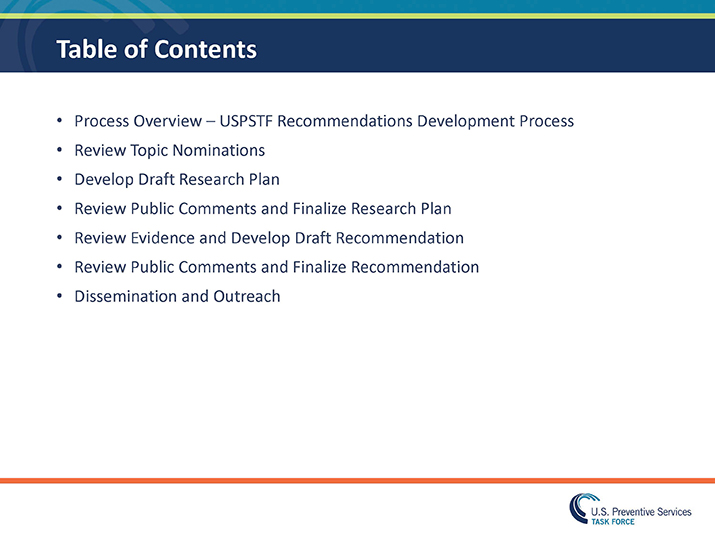 Slide 3. Table of Contents 